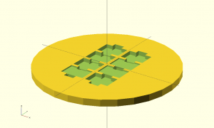 Cylinder minus boxes and finger holes