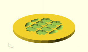 Cylinder minus boxes, finger holes and holes