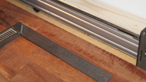 Aligning the last pencil mark with the frame