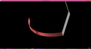 GCodeViewer showing the generated cutout g-code