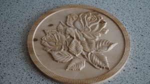 Plaque with a rose